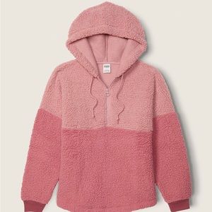 Pink plush fleece pullover size Large